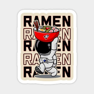 ramen noodles, astronaut spaceman, japanese noodles, food, japan Magnet