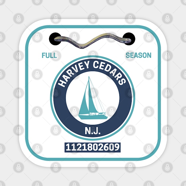 Harvey Cedars New Jersey Beach Badge Magnet by fearcity