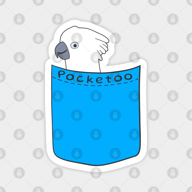 Pocketoo - A Pocket Cockatoo Magnet by BinChickenBaby