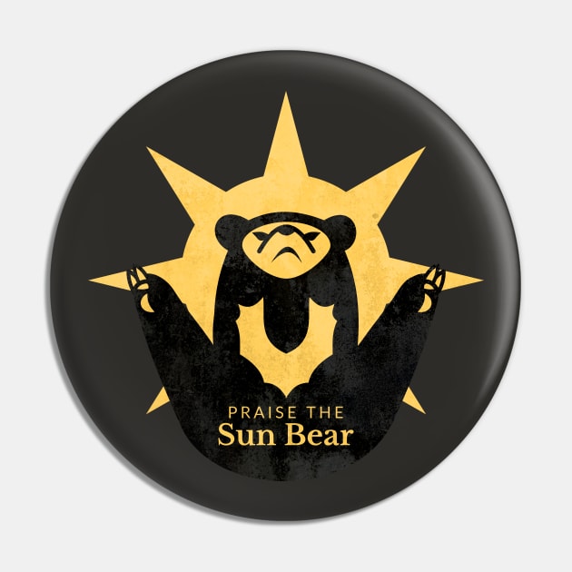 Praise the Sun Bear Pin by Johnitees