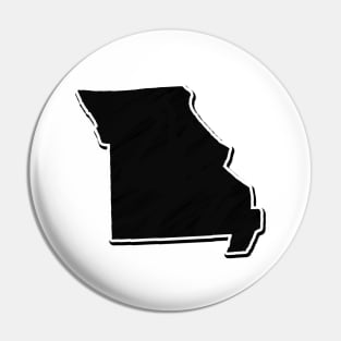 Black Missouri Outline Pin