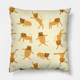 funny cute cats print Pillow