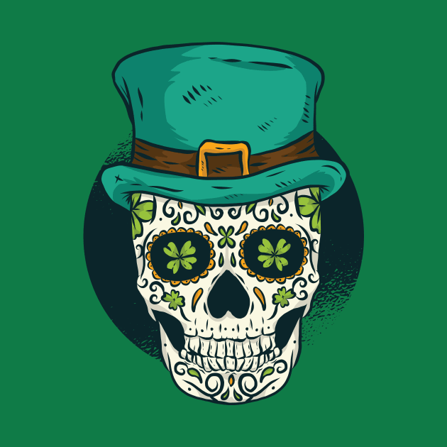 Leprechaun Sugar Skull by SLAG_Creative