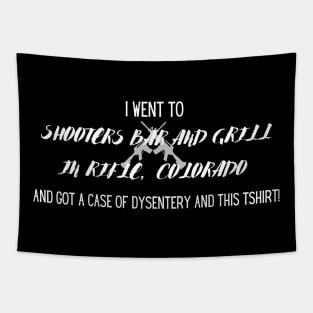 Shooters bar and grill- dark tshirt Tapestry