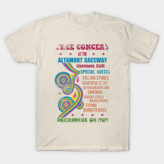 Altamont Free Concert, distressed - The Grateful Dead - T-Shirt