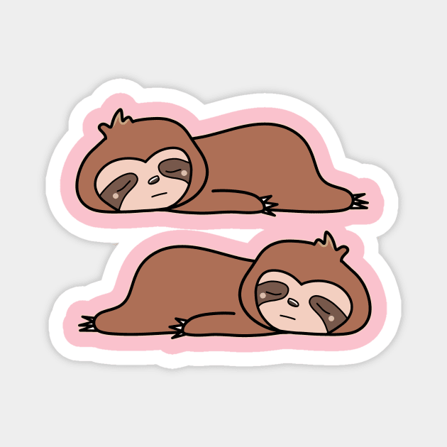 Cute Sloth Magnet by Imutobi