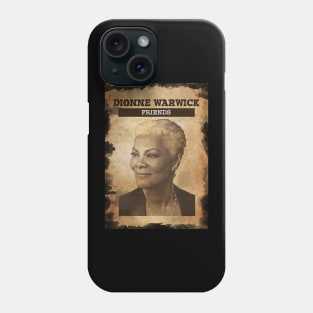 Vintage Old Paper 80s Style Dionne Warwick /// Friends Phone Case