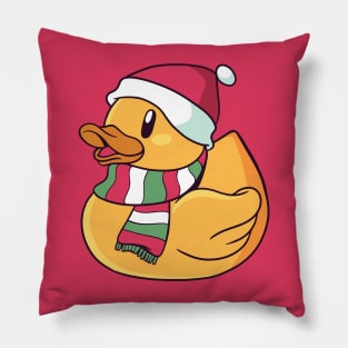 Christmas Winter Rubber Duck Pillow