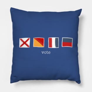 Vote (Nautical Flags Version) Pillow