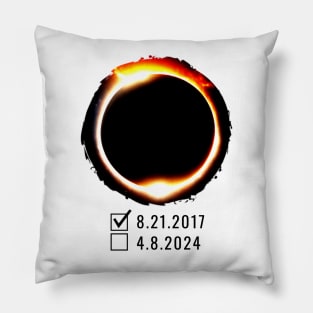 Eclipse Checklist Total Solar Moon Eclipse April 8 2024 Pillow