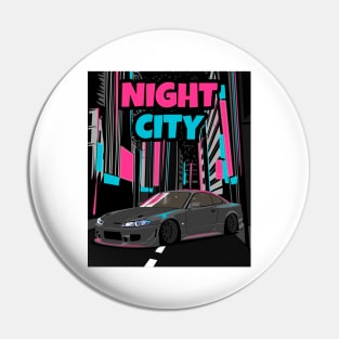 Grey Nissan Silvia S15 Night City Pin