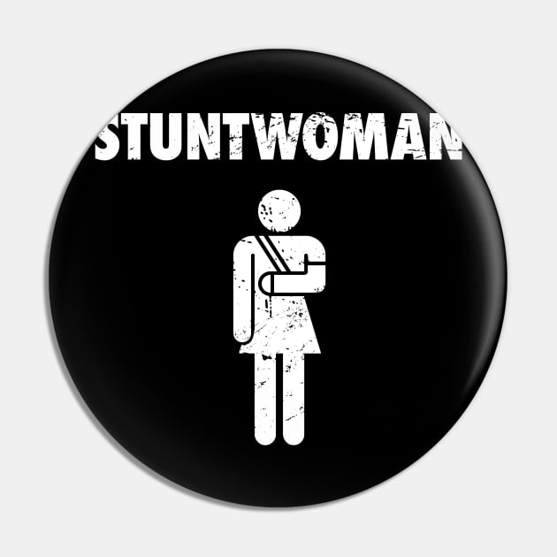 Stuntwoman Fractured Broken Hand Get Well Gift Pin by MeatMan
