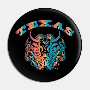 Texas Art Cow Pin