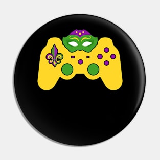 Video Game Controller Gamer E-Sports Mardi Gras Carnival Pin