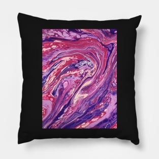 Berry Cheesecake - Abstract Acrylic Pour Painting Pillow