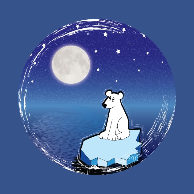 Polar Bear Moon by BeebusMarble