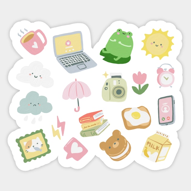 Korean Aesthetic Sticker Pack - Aesthetic - Sticker