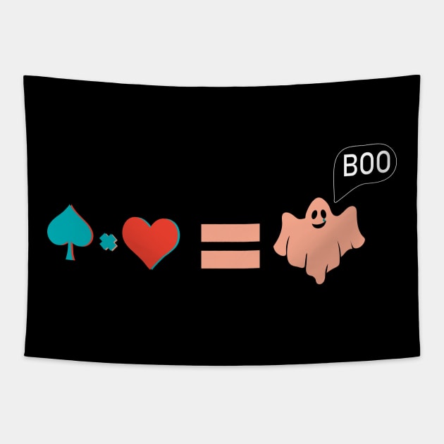 Playing Card Boo ghost Tapestry by Go-Stylish