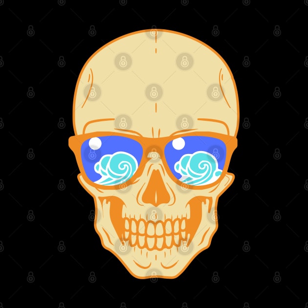 Skull Waves Skeleton Beach Party by Hypnotic Highs