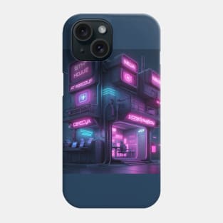 Neon cyberpunk Hotel Phone Case