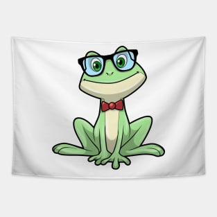 Frog Nerd Student Glasses Tie Tapestry