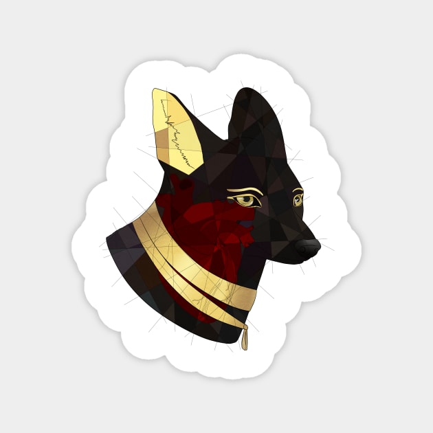 Anubis Magnet by Blacklightco