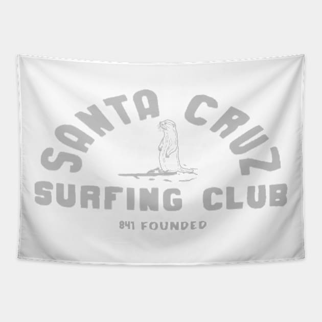 841 Santa Cruz Surfing Club GRAY Tapestry by REDWOOD9