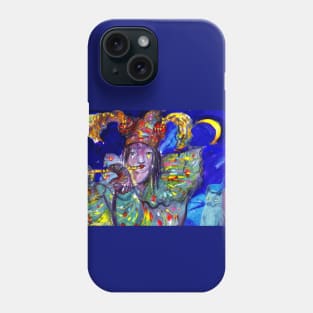 FLUTIST IN BLUE Venetian Masquerade Night Phone Case