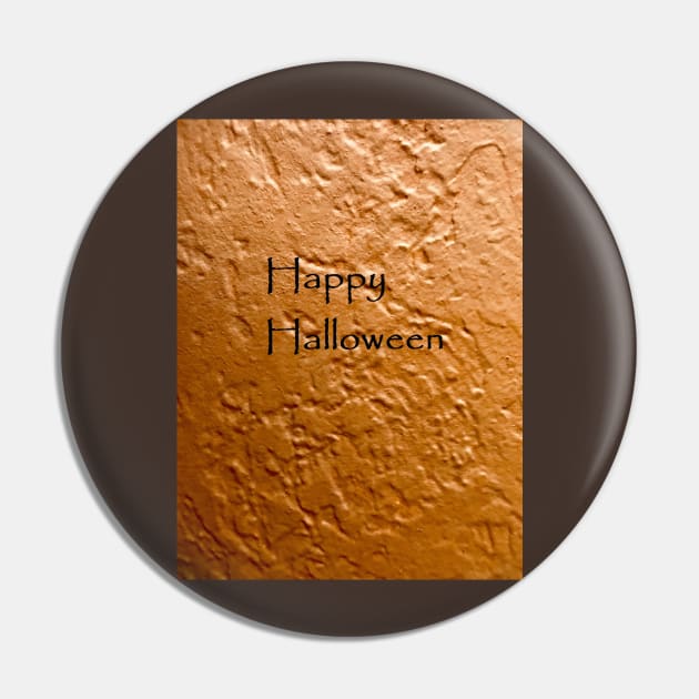 Happy Halloween in black on pumpkin orange painting Pin by djrunnels
