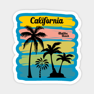 Summer California Malibu Beach Magnet