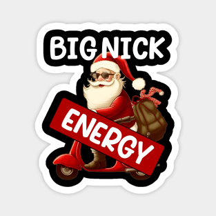 Big Nick Energy Funny Men Santa Ugly Christmas Magnet