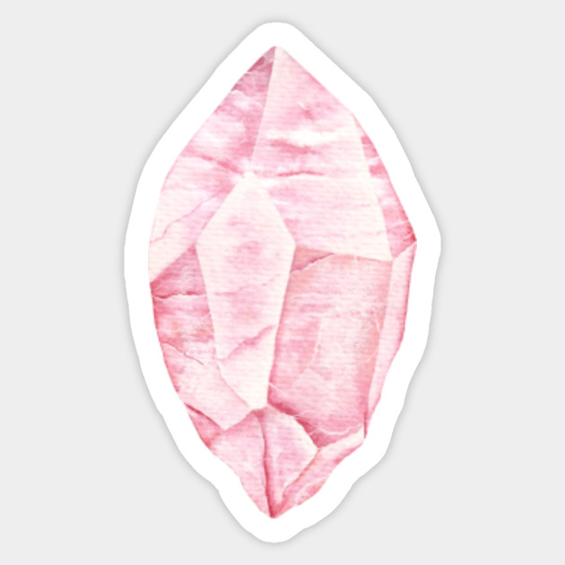 Rose Quartz Crystal Watercolor Pink Gem