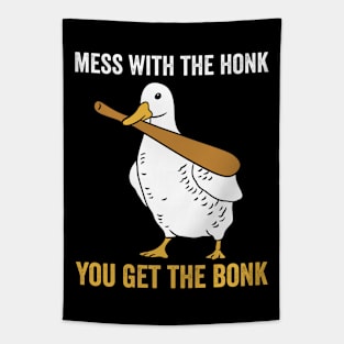 Mess With The Honk Funny Goose Tapestry