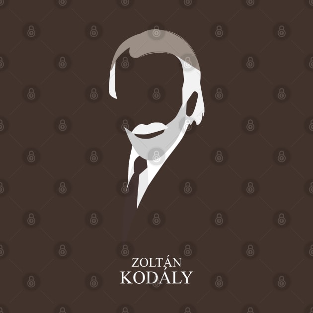 Zoltán Kodály - Minimalist Portrait T-Shirt by Wahyu Aji Sadewa