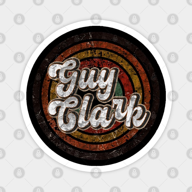 Guy Clark - vintage design on top Magnet by agusantypo