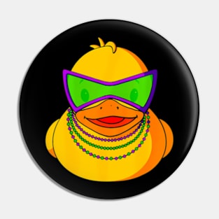 Mardi Gras Beads Rubber Duck Pin