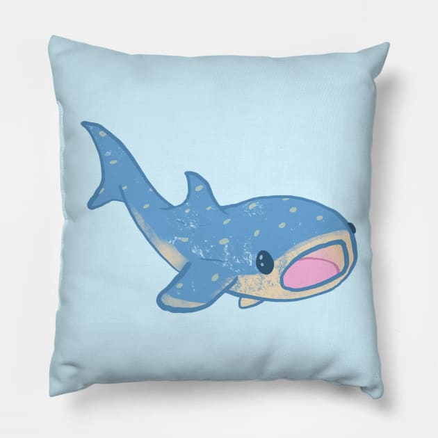 Shocked Whale Shark Pillow by CloudWalkerDesigns