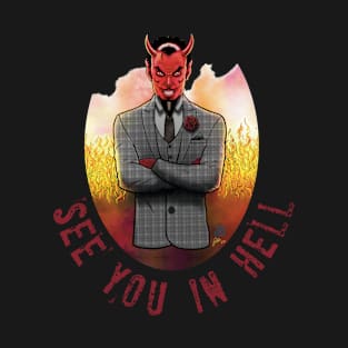 See You In Hell Devil Design T-Shirt