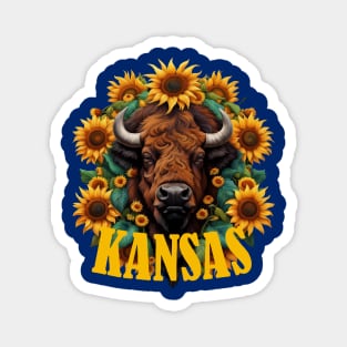 For The Love Of Kansas Kansan Design Magnet