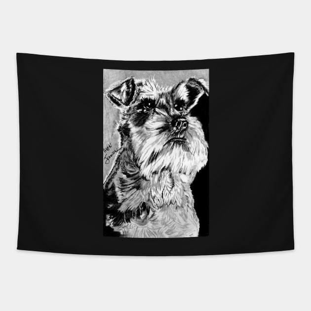 schnauzer Tapestry by AllansArts