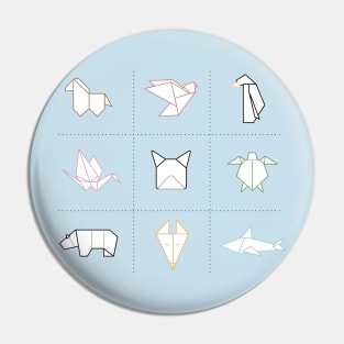 Minimalist Origami Animals Pin