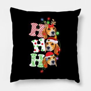 Ho Ho Ho Funny Christmas For Beagle Lovers Pillow