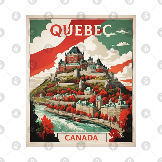 Quebec Canada Vintage Poster Tourism 1 by TravelersGems