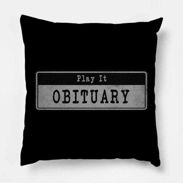 Obituary // Vintage Fanart Tribute Pillow by j.adevelyn
