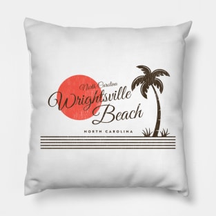 Wrightsville Beach, NC Summertime Vacationing Palm Sunset Pillow