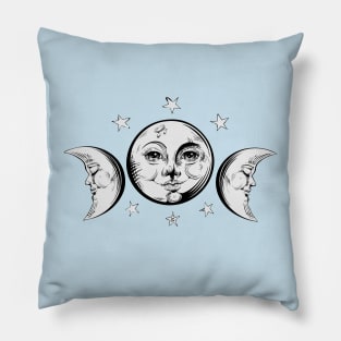 Triple Moon Goddess Pillow