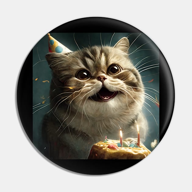 Happy Birthday cat Pin by IncredibleGiu