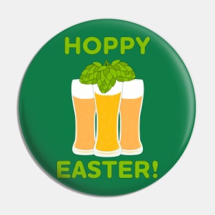 Hoppy Easter! Funny Drinking Design with Beer and Hops Pin