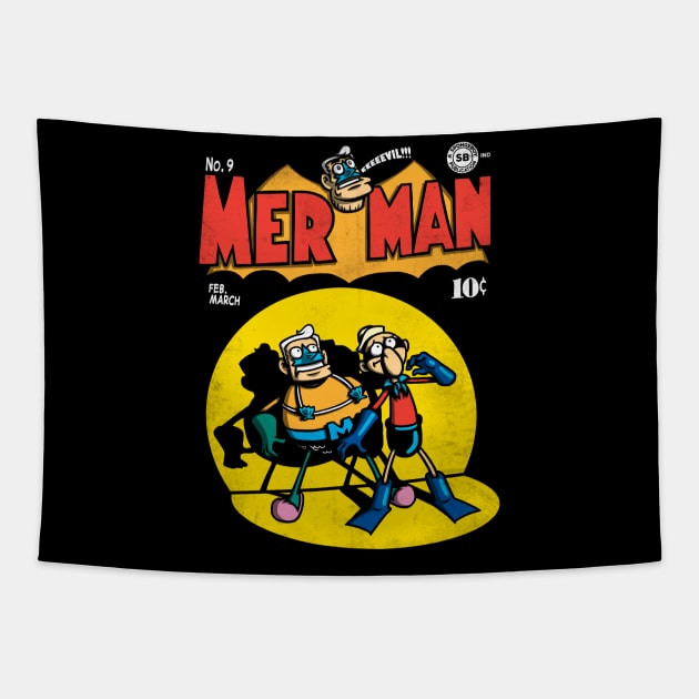 Mer Man Tapestry by Punksthetic