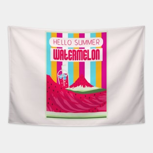 Hello Summer Watermelon Color 2 Tapestry